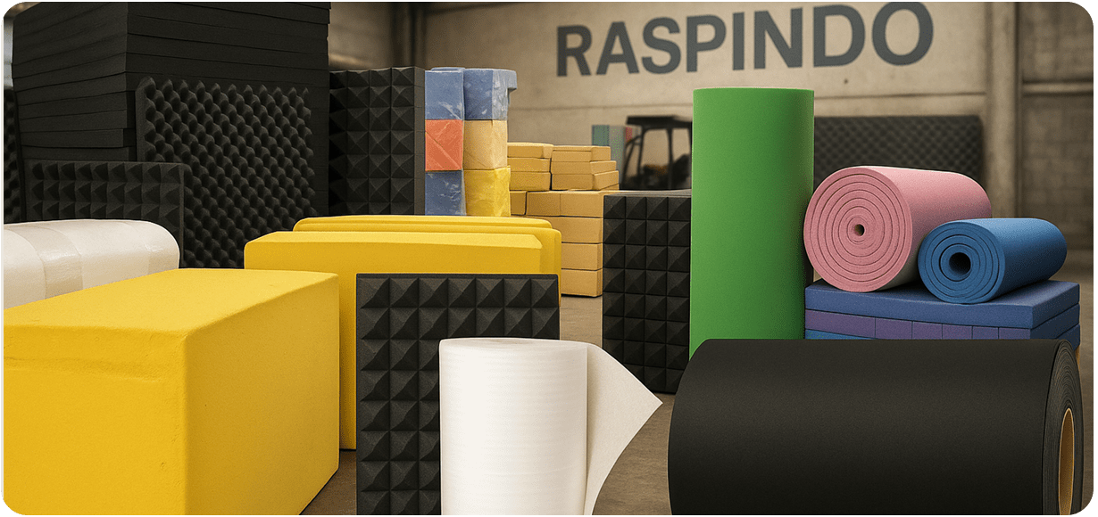 Supplier Foam Indonesia - PU Foam, PE Foam, Eva Foam Berkualitas untuk Kebutuhan Industri dan Packaging - CV RASPINDO