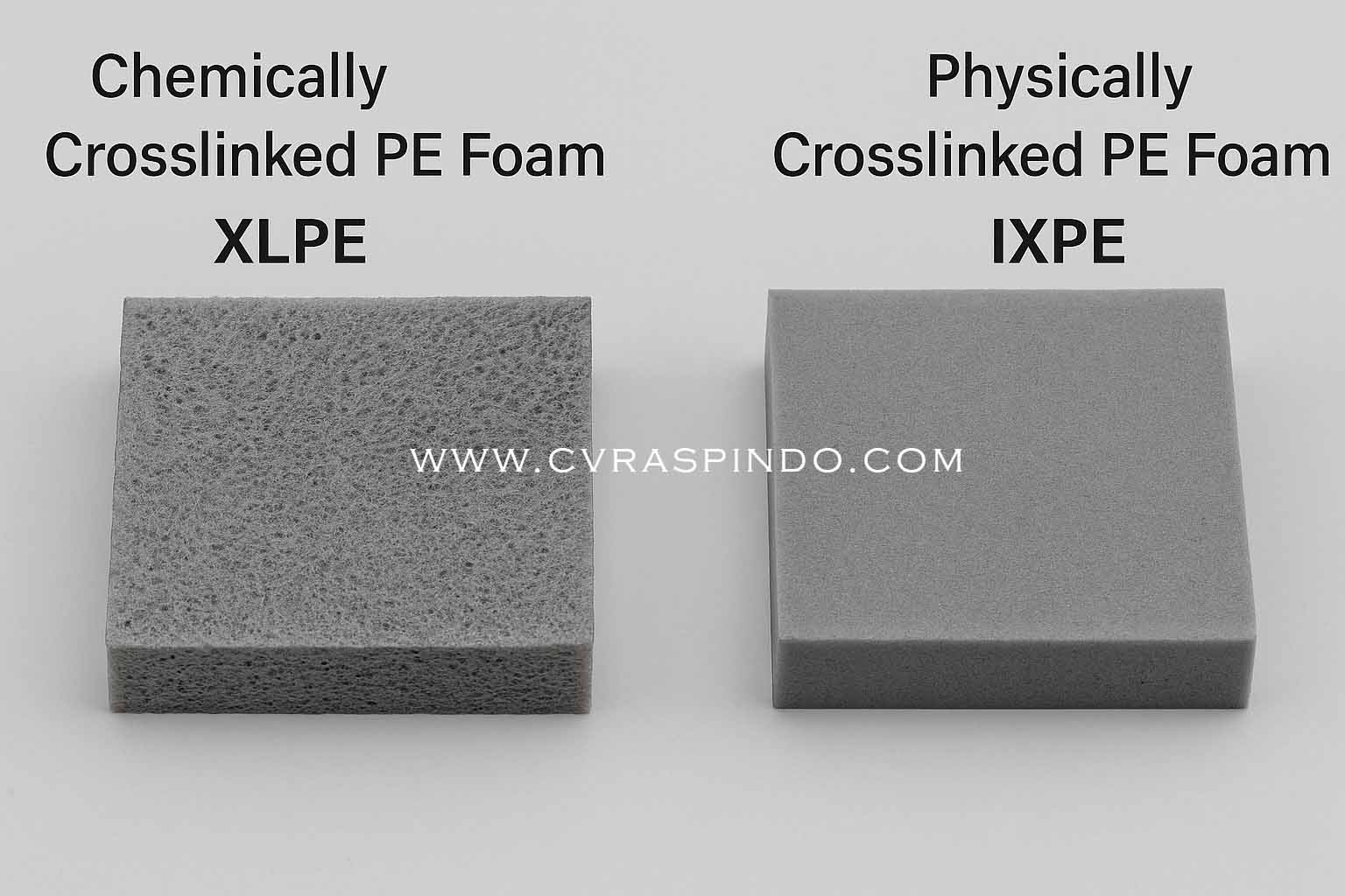 Tabel perbandingan XLPE vs IXPE Foam Raspindo